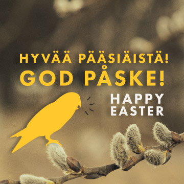 Happy Easter, God Påske & Hyvää Pääsiäistä!